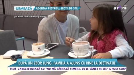 Giulia se bucură de vacanță. Si-a luat soțul și copiii și au plecat