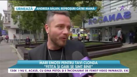 Tavi Clonda, declaraţii emoţionante din faţa spitalului: Fetiţa şi Gabi se simt bine"