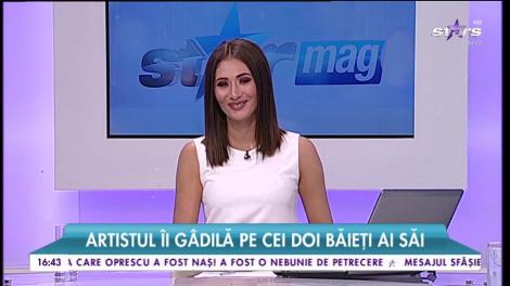 Alex Velea, sesiune de gâdilat cu fiii săi