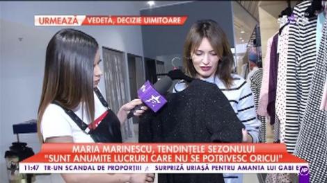 Maria Marinescu vorbește despre tendințele sezonului „Sunt anumite lucruri care nu se potruvesc oricum”