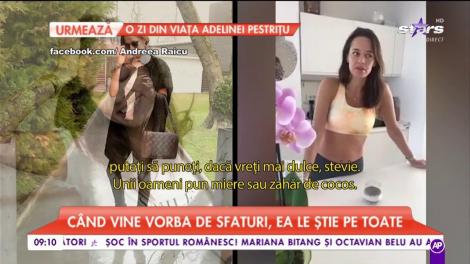 Andreea Raicu ne învață meniul care ne ajută să ne menținem în formă