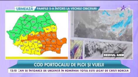 Avertizarea meteorologilor! Temperatura scade cu 15 grade. Vom avea cod portocaliu de ploi și vijelii