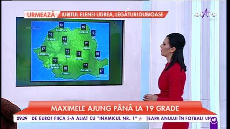 Vreme frumoasă în toată ţara! Maximele ajung până la 19 grade