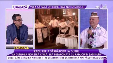 Radu Ille a sărbătorit la dublu: ”La cununia civilă era însărcinată”