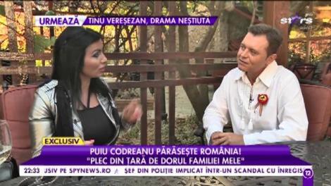 Puiu Codreanu părăseşte România! Motivele care l-au îndepărtat  pe celebrul artist de locurile natale