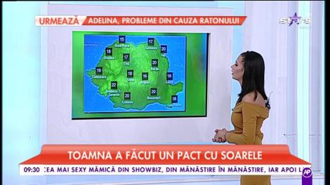 Toamna a făcut un pact cu soarele. Maximele urcă în termomentre până la 22°C