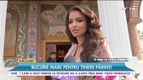 Tiago, fiul lui Adrian Mutu a fost botezat. Sandra: ”A fost cuminte în biserică”
