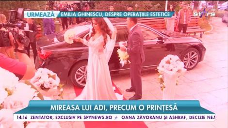 Mireasa lui Adi Mutu, precum o prinţesă, superbă in ziua nunţii