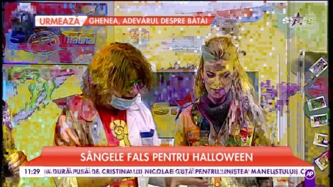 Cele mai trăznite experimente, direct, în platoul matinalilor! Asa se prepară sângele fals pentru Halloween