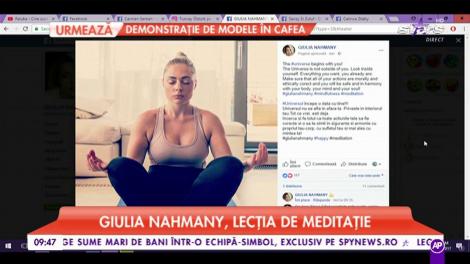 Giulia Nahmany, lecția de meditație yoga