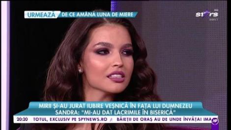 Sandra:„Mi-au dat lacrimile în biserică, iar seara, la restaurant, Delia mi-a cântat piesa preferată”