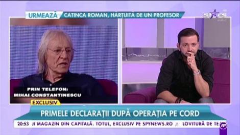 Mihai Constantinescu: „Mă recuperez foarte repede după operație, iar în câteva zile voi merge acasă”
