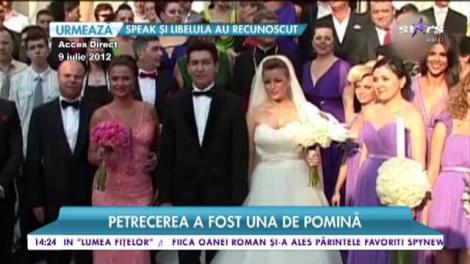 Nuntă de poveste pentru Elena Gheorghe. Ceremonia religioasă a fost oficiată de 10 preoți