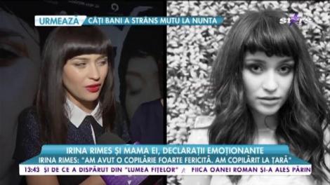 Irina Rimes, primul interviu alături de mama ei: "Scriam versuri încă din clasa I. Am copilărit la ţară, a fost foarte frumos"
