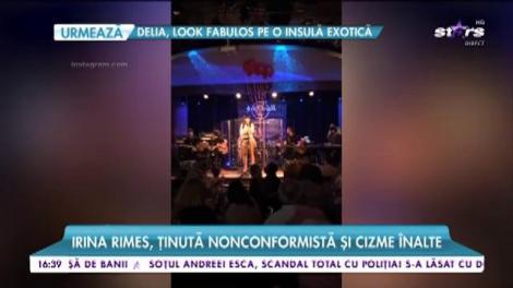 Mare petrecere în lumea mondenă. Lora, tinută încărcată și coafură simplă