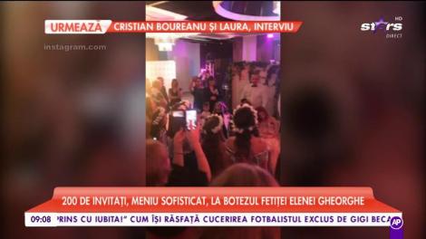 Au petrecut "până dimineaţa"! Tort personalizat, meniu de lux şi invitaţi de seamă. Totul despre botezul fetiţei Elenei Gheorghe