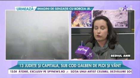 România, lovită de ploi și vânt puternic! Cinci judeţe sunt sub cod portocaliu