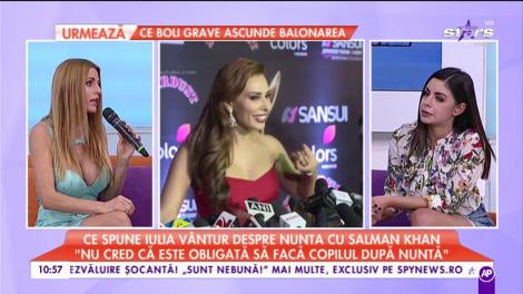 Ce spune Iulia Vântur despre nunta cu Salman Khan: „Îmi doresc să fiu mamă”