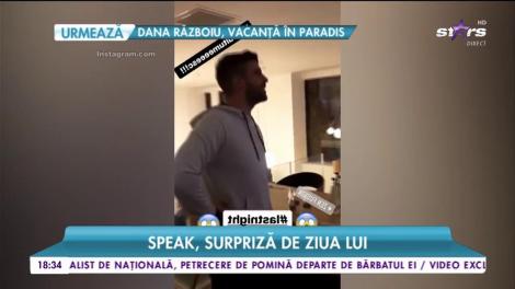 Speak, surpiză de ziua lui! Imagini de la petrecerea surpiză a cântărețului