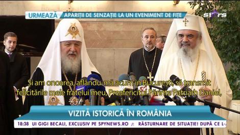 Vizită istorică în România. Patriarhul Rusiei a ajuns la București