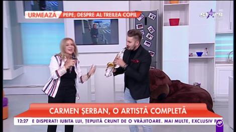 Carmen Șerban, cântec și voie bună în platoul "Star Matinal"