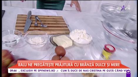 Chef Raluca Dumitru gătește - "Prăjitură cu brânză dulce cu mere"