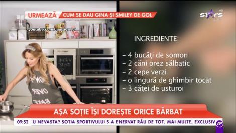 Laura Cosoi ne pregătește „Somon teriyaky”