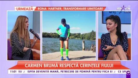 Carmen Brumă respectă cerințele fiului: „Nu vreau să fie un copil ciudat”