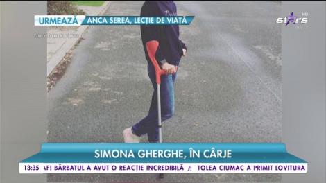 Simona Gherghe, în cârje. Vedeta a trecut printr-un accident, iar fanii sunt îngrijorați pentru starea de sănătate a acesteia