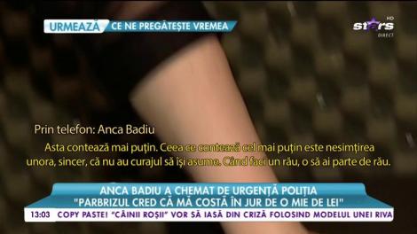 Anca Badiu a chemat de urgență poliția! Artista a găsit spart parbrizul mașinii sale
