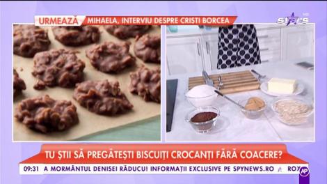 Chef Raluca Dumitru gătește - "Biscuiți crocanți fără coacere"