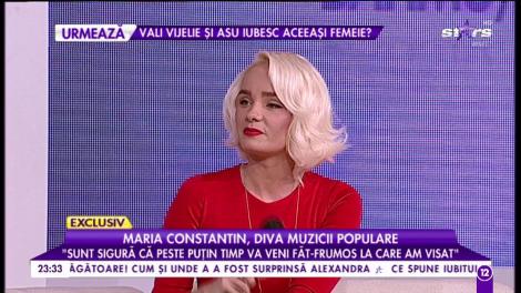 Maria Constantin, diva muzicii populare: ”Sunt sigură că peste puțin timp va veni făt-frumos la care am visat”