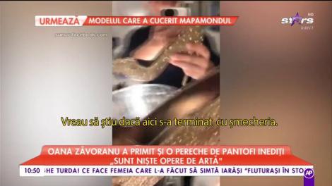 Oana Zăvoranu a primit o pereche de pantofi inediți: ”Toate acestea sunt făcute manual”