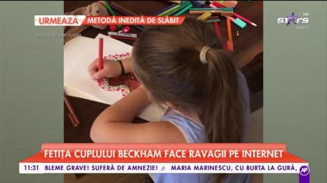 Harper Beckham face ravagii pe internet. Fetița cuplului simte încă de pe acum spiritul Craciunului