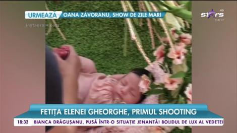 Fetița Elenei Gheorghe, primul foto shooting. Micuța s-a comportat exemplar
