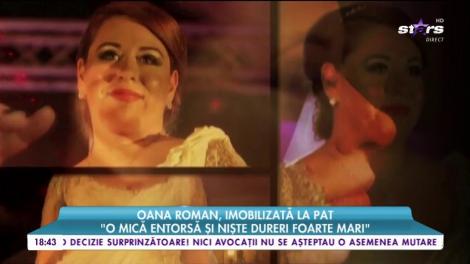 Oana Roman a avut un accident și a ajuns la spital. Vedeta este imobilizată la pat: ”O mică entorsă și niște dureri foarte mari”