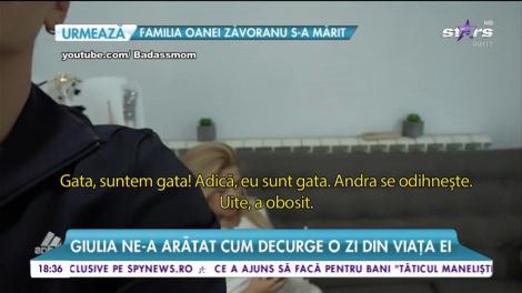 Cum arată viața unei mămici celebre. Giulia arată cum decurge o zi din viața ei