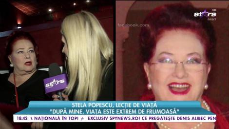 Are un zâmbet molipsitor, dar a primit multe lovituri, Stela Popescu, despre actorie: ”Asta cu drama, cu lacrimile, cu tristetea, nu e cel mai plăcut lucru”
