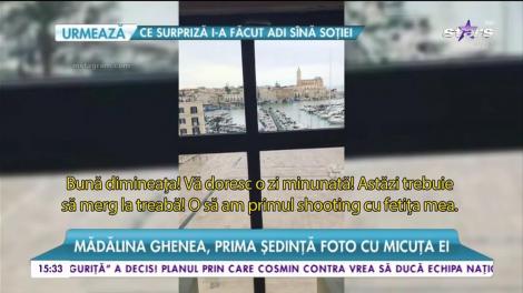 Mădălina Ghenea, prima sedință foto: ”Voi merge la muncă și voi avea prima ședință foto cu fetița mea”