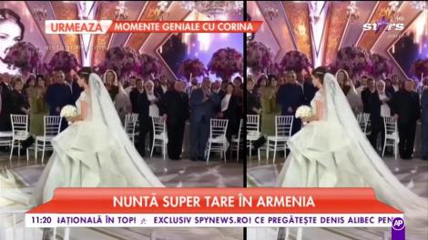 Nuntă super tare în Armenia. Mirii au dansat cot la cot cu invitații