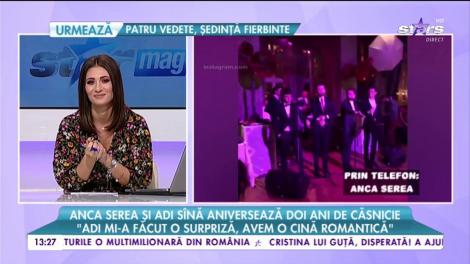 Anca Serea şi Adi Sînă aniversează doi ani de căsnicie: „Adi mi-a făcut o surpriză, avem o cină romantică”