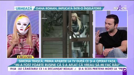 Simona Trașcă, momente cumplite! A venit cu fața acoperită la televizor: „Aveam pansamente și în urechi...”