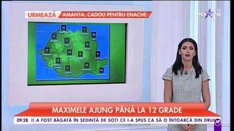 Ninsoarea și ploile lovesc în toată țara. Maximele ajung până la 12°C