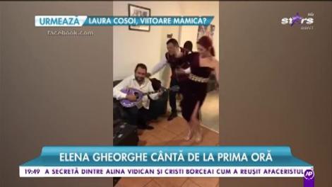 Elena Gheorghe cântă încă de la prima oră a dimineții! Frumoasa vedetă face show