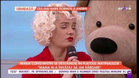 Maria Constantin se destăinuie: „Mama m-a învățat să am răbdare”