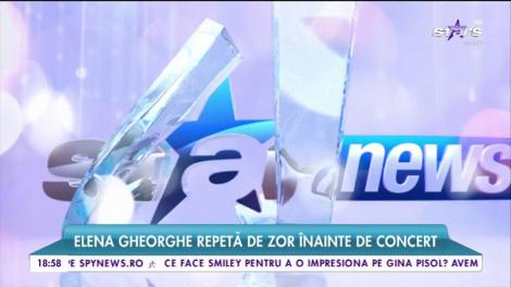 Elena Gheorghe repetă de zor înainte de concert