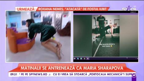 Maria Sharapova vrea să ajungă, din nou, numărul unu mondial. Matinalii se antreneză ca celebra jucatoare de tenis