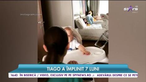 Momente înduioşătoare cu Sandra Mutu şi băieţelul ei. Tiago a împlinit astăzi 7 luni!