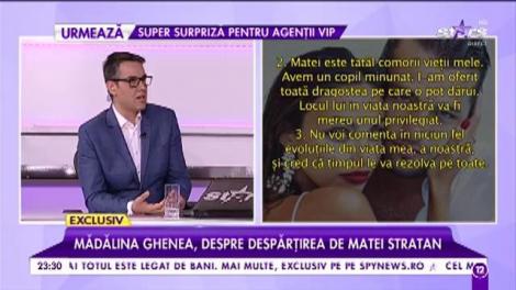 Mădălina Ghenea explică în direct la Agenţia Vip cum stau lucrurile între ea şi Matei Stratan. Prima declaraţie a frumoasei actriţe
