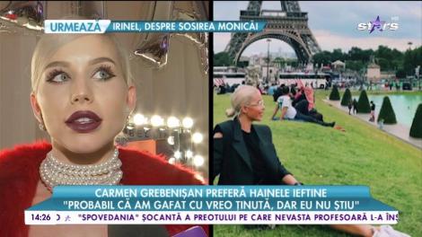 Carmen Grebenișan preferă hainele ieftine: ”Probabil că am gafat cu vreo ținută, dar eu nu am știut”